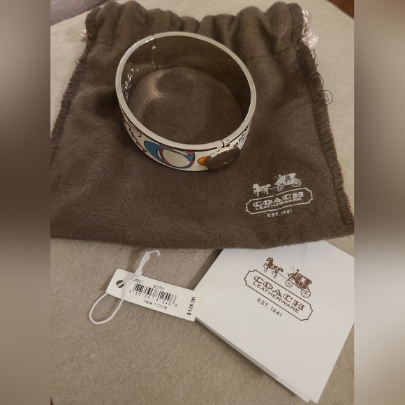 Rare Coach colorful bracelet with silver hardware - Picture 3 of 5